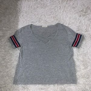 Open cut T-shirt